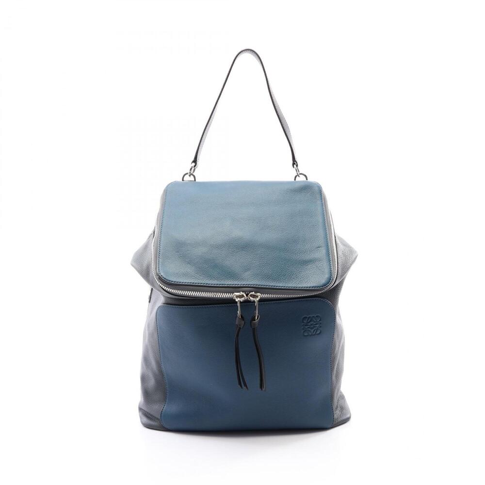Loewe GOYA Backpack/Handbag, Leather, Men's/Women's, Blue, Gray, Black